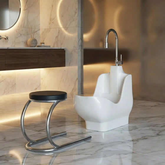 Wudu Basin with Chair for Comfortable Seated Ablution