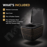 Novera Artistic Black Wall Hung Toilet Package Contents