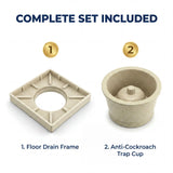 Premium Invisible Tile Insert Floor Drain Complete Set with Anti-Cockroach Trap Cup