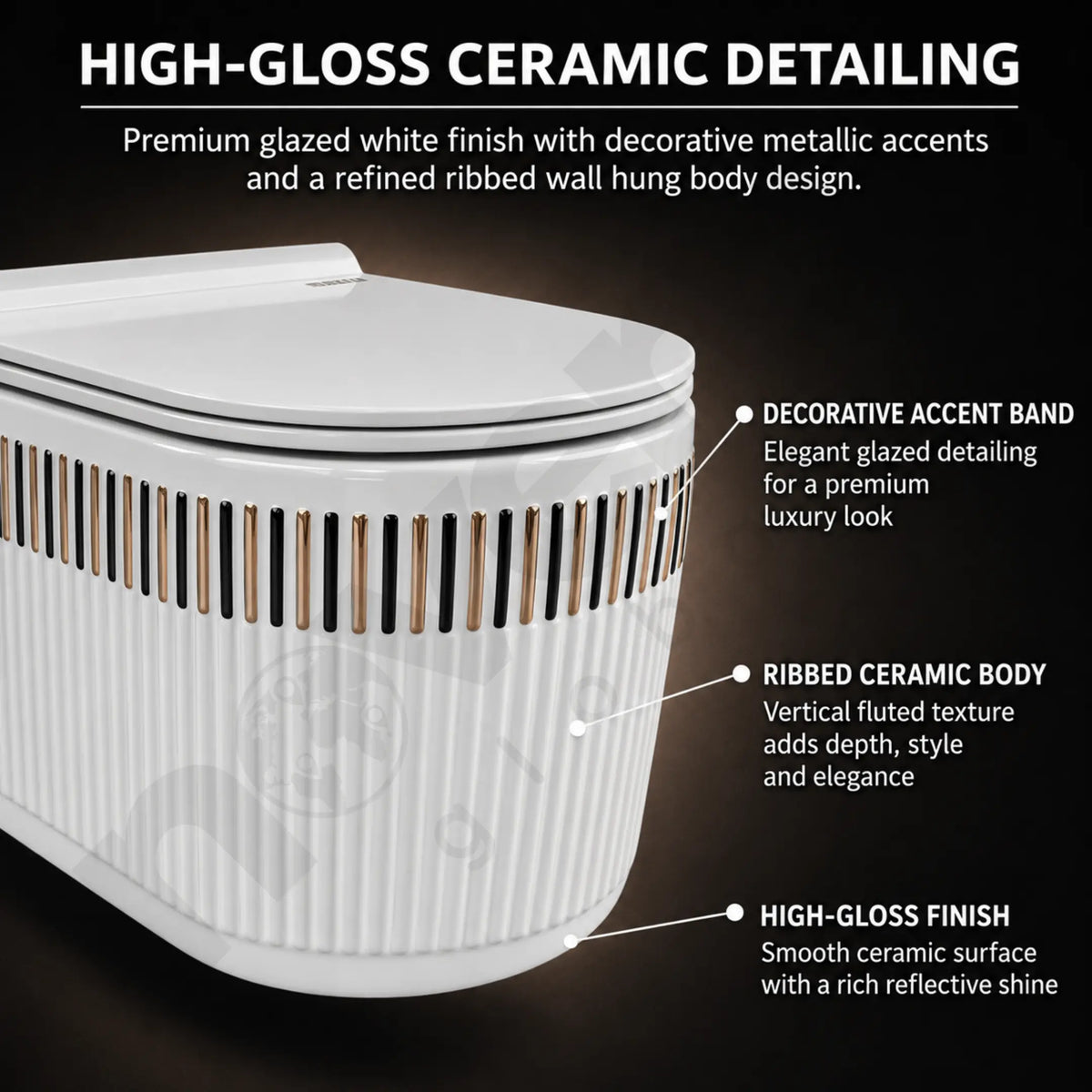 Anti-Bacterial Ceramic Wall Hung Toilet for Enhanced Bathroom Hygiene