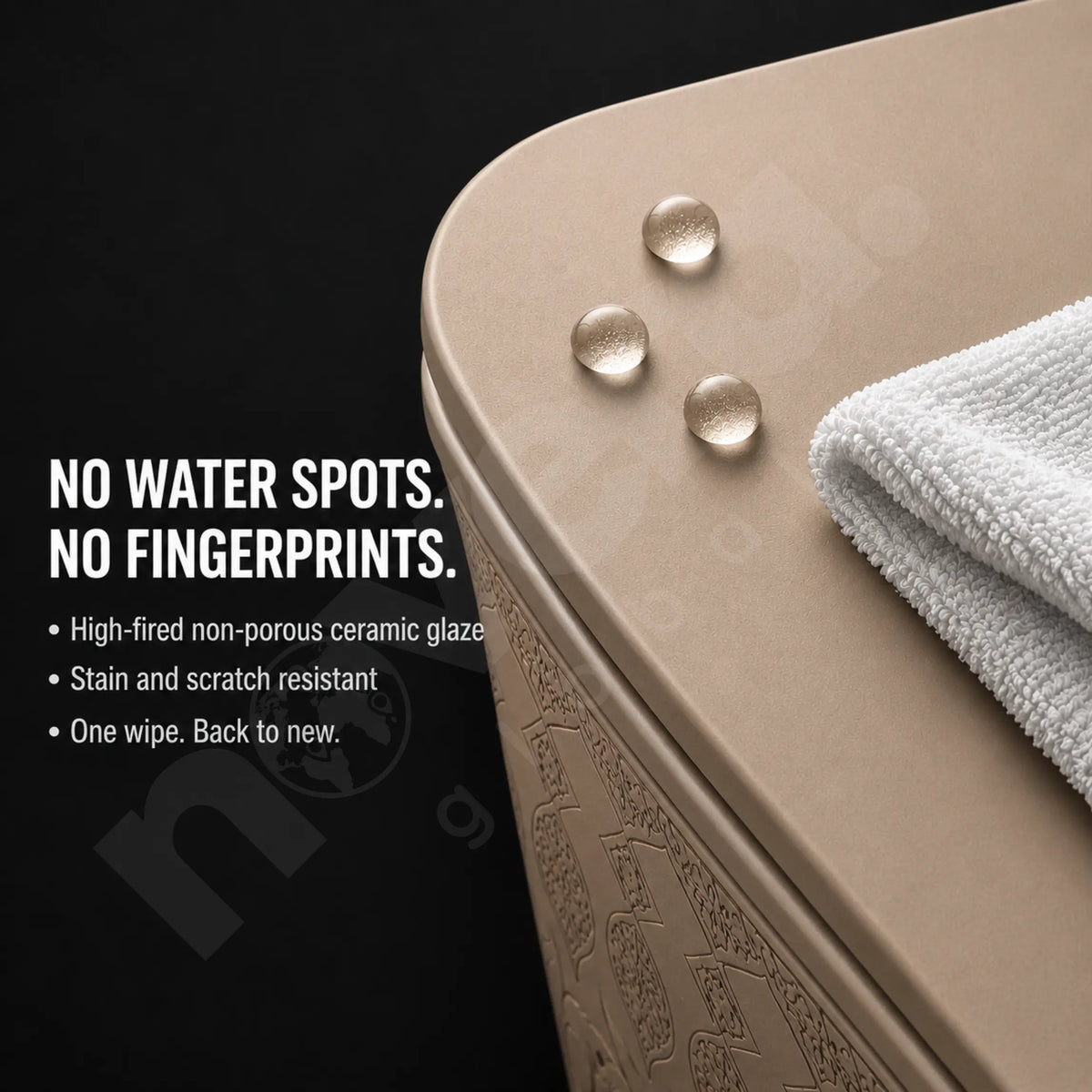 Fingerprint Resistant Ceramic Surface of Wall Hung Toilet
