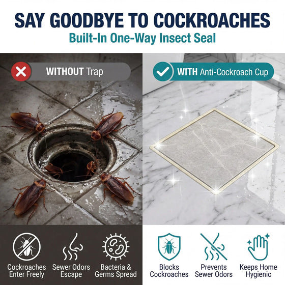Premium Anti-Cockroach Tile Insert Floor Drain – Luxury Invisible Bathroom Drain System