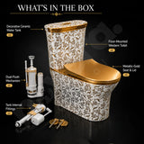 Novera Royal Flora Gold Toilet Package Contents