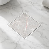 Novera Global Ceramic Square Tile Insert Floor | Invisible Bathroom Drain Jali | 10-Year Warranty | odor blocker drain | Rust & Fade Proof Floor Waste Drain for Shower, Kitchen & Balcony (White) Novera Global