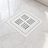 Premium White Ceramic Floor Drain Installed in a Luxury Modern Bathroom Shower Area