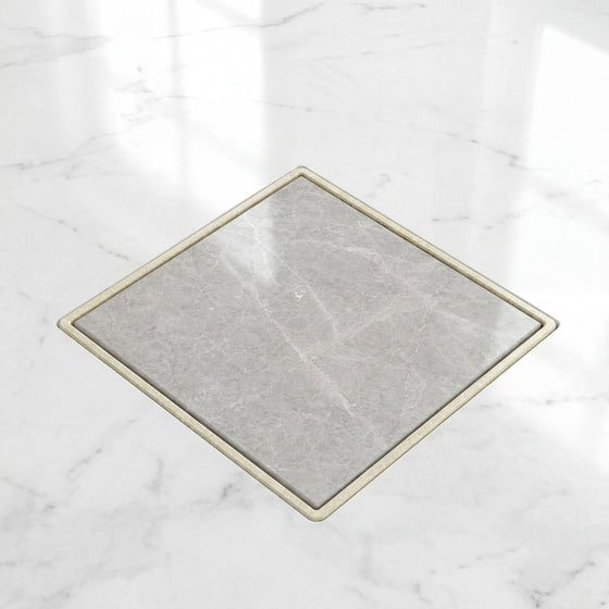 Novera Global Ceramic Square Tile Insert Floor | Invisible Bathroom Drain Jali | 10-Year Warranty | odor blocker drain | Rust & Fade Proof Floor Waste Drain for Shower, Kitchen & Balcony (Marble) Novera Global