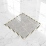 Novera Global Ceramic Square Tile Insert Floor Drain with Anti-Cockroach Trap Cup | Invisible Bathroom Drain Jali | 10-Year Warranty | Rust & Fade Proof Floor Waste Drain for Shower & Balcony (Marble)