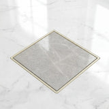 Premium Invisible Tile Insert Floor Drain Installed in a Luxury Marble Bathroom
