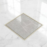 Novera Global Ceramic Square Tile Insert Floor Drain with Anti-Cockroach Trap Cup | Invisible Bathroom Drain Jali | 10-Year Warranty | Rust & Fade Proof Floor Waste Drain for Shower & Balcony (Marble)