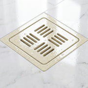 Novera Global Ceramic Square Slotted Floor Drain with Anti-Cockroach Trap Cup | Premium Drain Jali | 10-Year Warranty | Rust & Fade Proof Waste Water Drain Cover for Shower Area, Kitchen, Balcony & Wet Rooms (Marble)