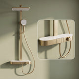 Rain Shower Set for Bathroom – 3-in-1 Function Panel Overhead Rain & Hand Shower, Waterfall Spout | Mixer with Hot & Cold Dual Knob, Adjustable Height Shower, Wall-Mounted (Brushed Gold) Novera Global