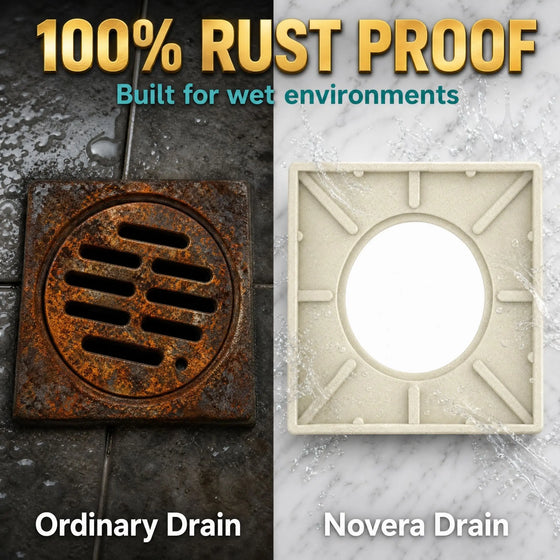 Premium 100% Rust-Proof Invisible Tile Insert Floor Drain – Luxury Marble Drain Cover