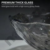 Clear glass product with text highlighting premium thick glass quality.