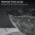 Clear glass product with text highlighting premium thick glass quality.