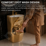 Comfortable Foot Wash Design for Royal Gold Wudu Basin
