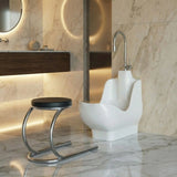 Modern White Wudu Basin with Chair for Home and Mosque