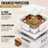 Novera Global Ceramic Table Top Wash Basin | Glossy Finish Round Vessel Sink | Above Counter Vessel Sink for Bathroom Vanity | 5-Years Warranty | Imported Glossy Countertop Wash Bowl (Rose Gold) Novera Global