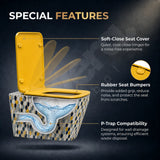 Premium Features of Novera Mosaic Wall Hung Toilet