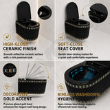 Silent Soft Close Seat with High Load Capacity Toilet