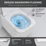 Novera Global Rimless Wall-Hung Commode | Ceramic Western Toilet with Soft-Close Seat Cover | 5-Year Warranty | P-Trap Wall-Mounted Bathroom WC | Antibacterial Washdown Flush (White Textured) Novera Global