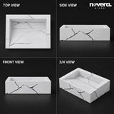 Square Handmade Ceramic Wash Basin Multi-Angle Product Display