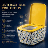 Anti Bacterial Easy Clean Mosaic Ceramic Wall Hung Toilet