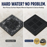 Premium Hard Water Resistant Black Ceramic Floor Drain – Luxury Bathroom Drain Solution