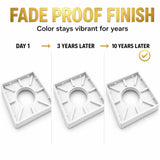 Novera Global Ceramic Square Tile Insert Floor Drain with Anti-Cockroach Trap Cup | Invisible Bathroom Drain Jali | 10-Year Warranty | Rust & Fade Proof Floor Waste Drain for Shower & Balcony (White) Novera Global