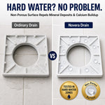 Novera Global Ceramic Square Tile Insert Floor | Invisible Bathroom Drain Jali | 10-Year Warranty | odor blocker drain | Rust & Fade Proof Floor Waste Drain for Shower, Kitchen & Balcony (White)