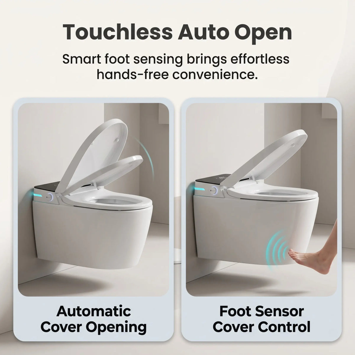 Novera Global Smart Wall Hung Toilet | 4-Way Smart Control Western Commode, Remote & Side Knob Control, Wireless Pad | 5 Year Warranty | Auto Lid, Foot Sensor, Heated Seat, Bidet Wash, Digital Display Novera Global