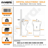 Ceramic Wudu Basin Size Guide with Front and Side Views