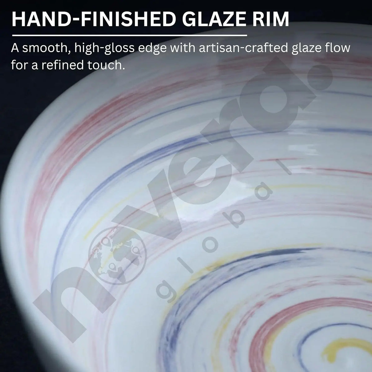 Hand-Finished Glaze Rim Detail – Premium Handmade Ceramic Bathroom Basin