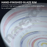 Hand-Finished Glaze Rim Detail – Premium Handmade Ceramic Bathroom Basin