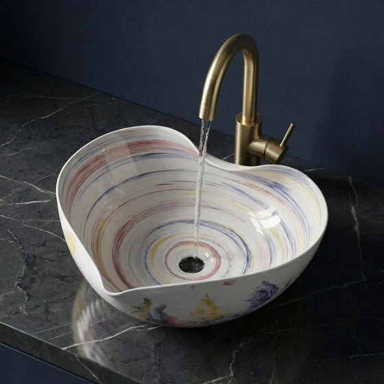 Handcrafted Artistic Ceramic Table Top Basin by Novera Global – Premium Countertop Vessel Sink for Modern Bathroom