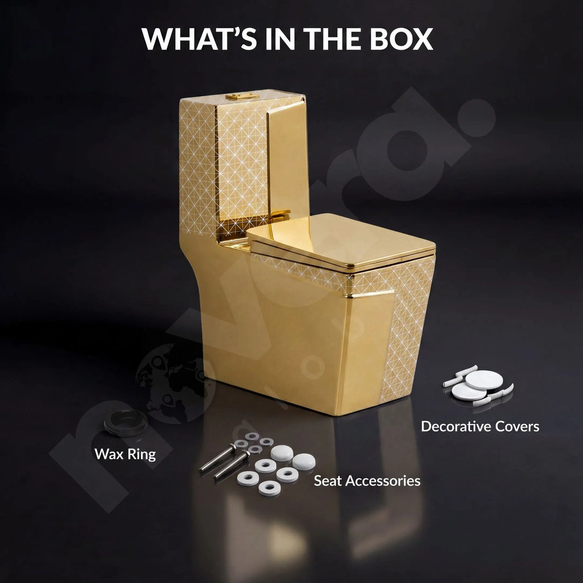 Novera Royal Prism Gold Toilet Package Contents