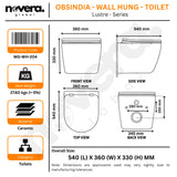 Luxury Black Wall Hung Toilet for Modern Bathroom Interiors