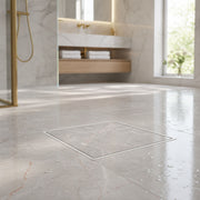 Novera Global Ceramic Square Tile Insert Floor | Invisible Bathroom Drain Jali | 10-Year Warranty | odor blocker drain | Rust & Fade Proof Floor Waste Drain for Shower, Kitchen & Balcony (White)