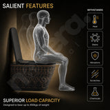 Silent Soft Close Seat with High Load Capacity Wall Hung Toilet