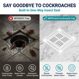 Premium Anti-Cockroach Ceramic Floor Drain – Luxury Bathroom Drain Cover That Blocks Pests and Odours