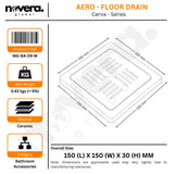 Luxury Ceramic Drain Cover Technical Drawing – Premium Bathroom Floor Drain by Novera Global