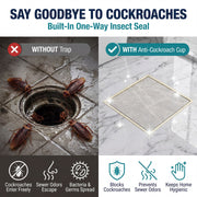 Novera Global Ceramic Square Tile Insert Floor Drain with Anti-Cockroach Trap Cup | Invisible Bathroom Drain Jali | 10-Year Warranty | Rust & Fade Proof Floor Waste Drain for Shower & Balcony (Marble)