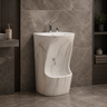Wudu Basin Imperial White (Ceramic) | One-Piece Pedestal Ablution Basin with Leg Wash – Novera Global