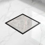 Novera Global Ceramic Square Tile Insert Floor | Invisible Bathroom Drain Jali | 10-Year Warranty | odor blocker drain | Rust & Fade Proof Floor Waste Drain for Shower, Kitchen & Balcony (Black)