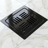 Novera Global Ceramic Square Slotted Floor Drain for Bathroom | Premium Drain Jali | 10-Year Warranty | Rust & Fade Proof Waste Water Drain Cover for Shower Area, Kitchen, Balcony & Wet Rooms (Black)