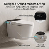 Novera Global Smart Wall Hung Toilet | 4-Way Smart Control Western Commode, Remote & Side Knob Control, Wireless Pad | 5 Year Warranty | Auto Lid, Foot Sensor, Heated Seat, Bidet Wash, Digital Display Novera Global