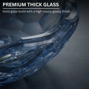 Premium thick glass with high-luxury glossy finish on a dark background