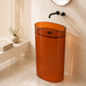 Novera Global Lucent Pedestal Wash Basin | 10-Years Warranty | Premium Imported Translucent Amber Resin Freestanding Bathroom Basin | High Gloss Finish | Included Accessor Drainer, 500 x 320 x 850 mm