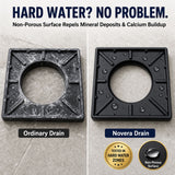 Novera Global Ceramic Square Tile Insert Floor | Invisible Bathroom Drain Jali | 10-Year Warranty | odor blocker drain | Rust & Fade Proof Floor Waste Drain for Shower, Kitchen & Balcony (Black)
