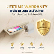Product with a lifetime warranty badge on a light background