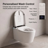 Novera Global Smart Wall Hung Toilet | 4-Way Smart Control Western Commode, Remote & Side Knob Control, Wireless Pad | 5 Year Warranty | Auto Lid, Foot Sensor, Heated Seat, Bidet Wash, Digital Display Novera Global